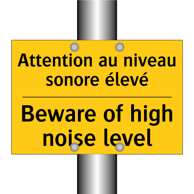 Attention au niveau sonore élevé /.../ - Beware of high noise level