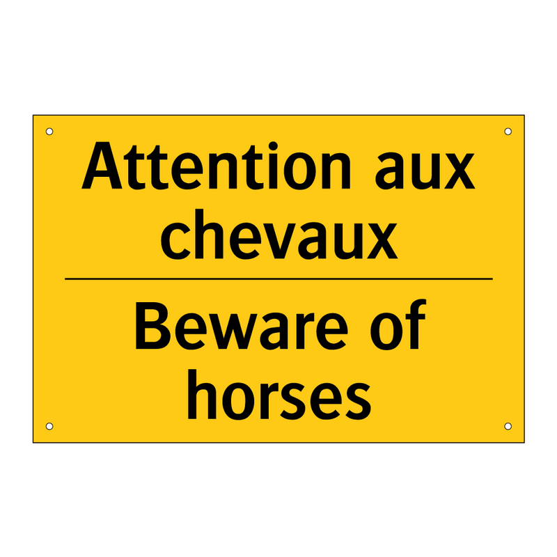 Attention aux chevaux - Beware of horses