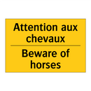 Attention aux chevaux - Beware of horses