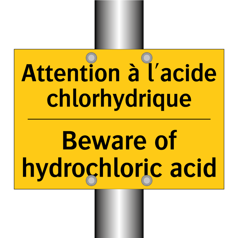 Attention à l'acide chlorhydrique /.../ - Beware of hydrochloric acid