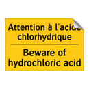 Attention à l'acide chlorhydrique /.../ - Beware of hydrochloric acid