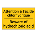 Attention à l'acide chlorhydrique /.../ - Beware of hydrochloric acid