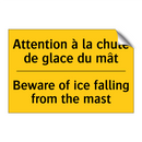 Attention à la chute de glace  /.../ - Beware of ice falling from the  /.../