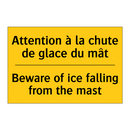 Attention à la chute de glace  /.../ - Beware of ice falling from the  /.../
