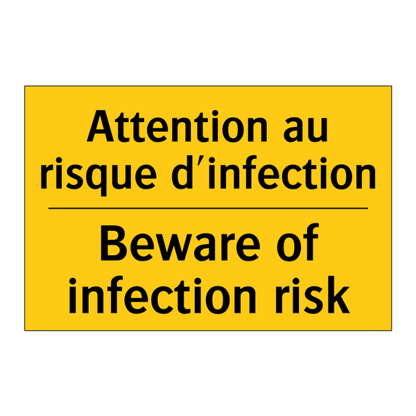 Attention au risque d'infection /.../ - Beware of infection risk