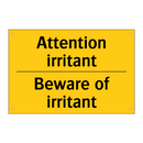Attention irritant - Beware of irritant