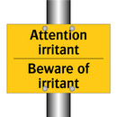 Attention irritant - Beware of irritant