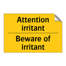 Attention irritant - Beware of irritant