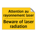 Attention au rayonnement laser - Beware of laser radiation
