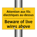 Attention aux fils électriques  /.../ - Beware of live wires above