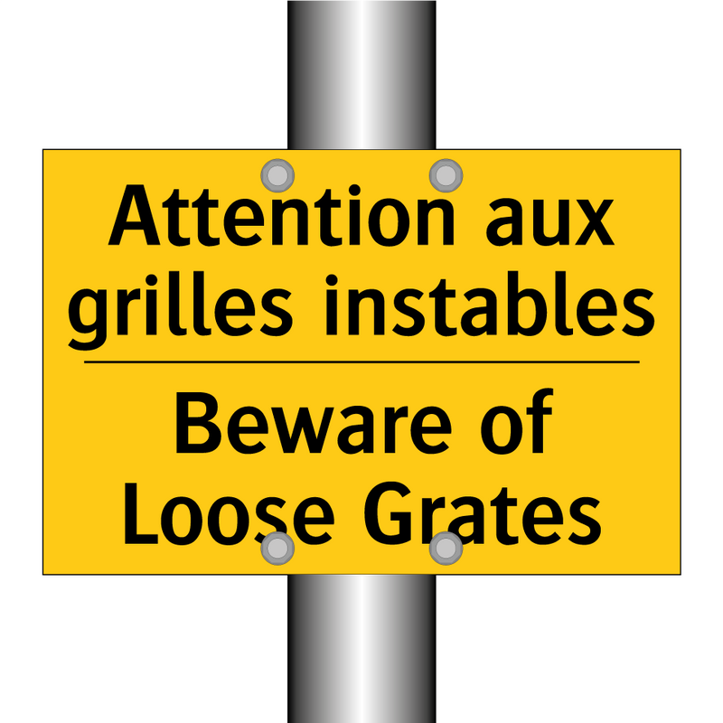 Attention aux grilles instables /.../ - Beware of Loose Grates