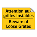 Attention aux grilles instables /.../ - Beware of Loose Grates