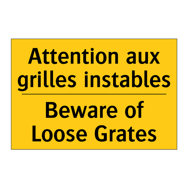 Attention aux grilles instables /.../ - Beware of Loose Grates