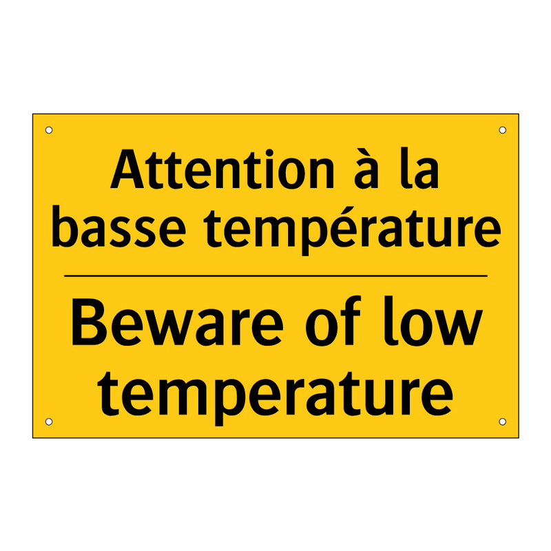 Attention à la basse température /.../ - Beware of low temperature
