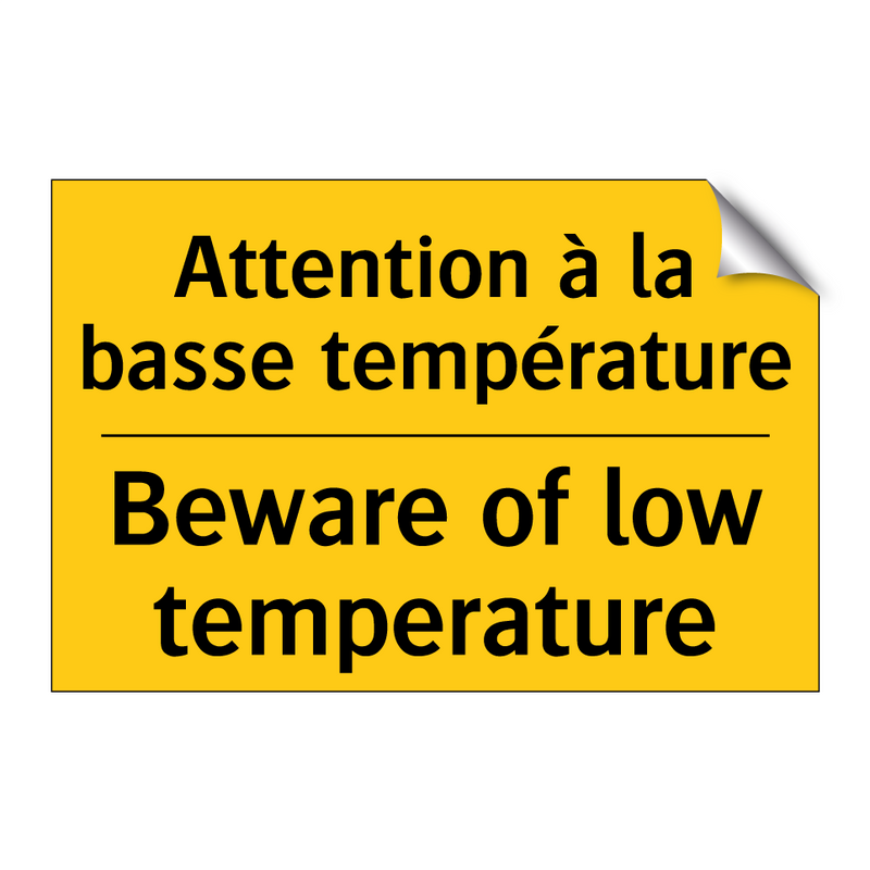 Attention à la basse température /.../ - Beware of low temperature