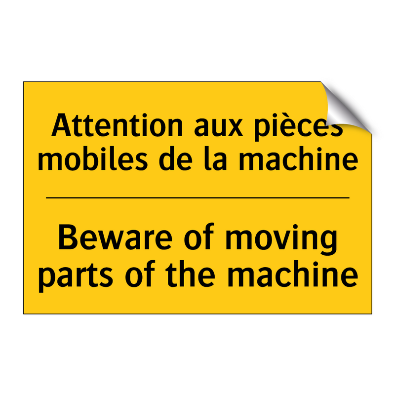 Attention aux pièces mobiles de  /.../ - Beware of moving parts of the  /.../