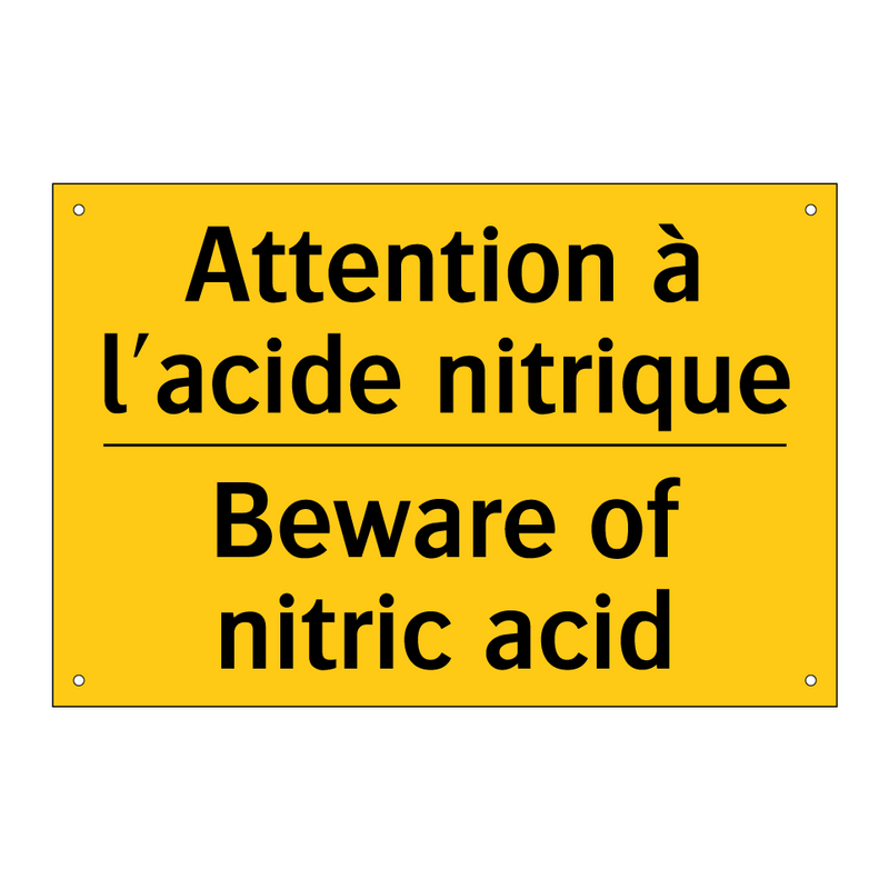 Attention à l'acide nitrique - Beware of nitric acid