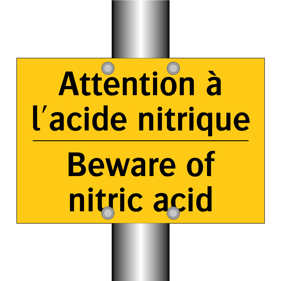 Attention à l'acide nitrique - Beware of nitric acid