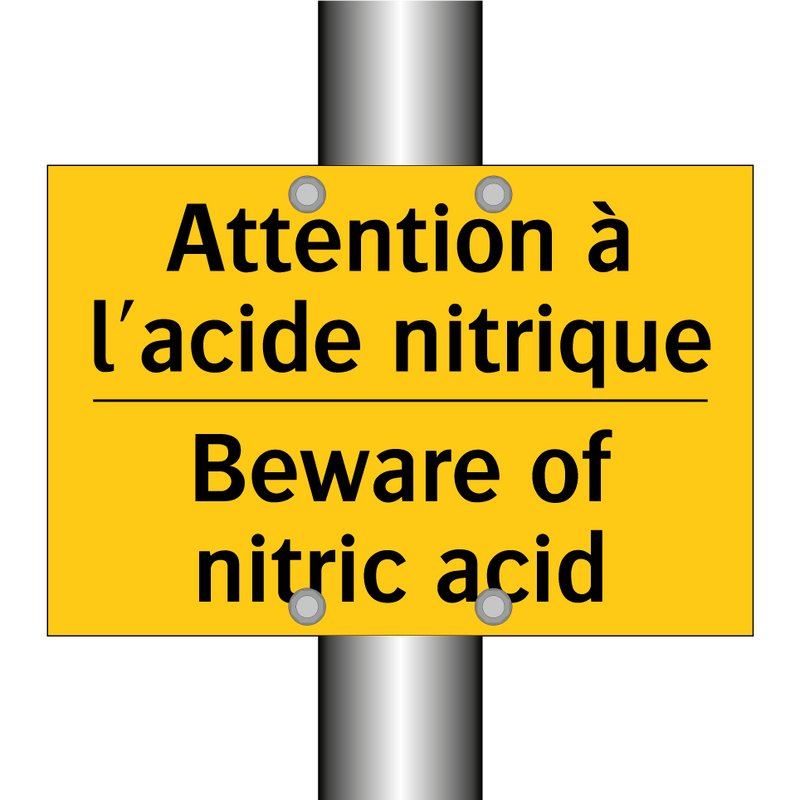 Attention à l'acide nitrique - Beware of nitric acid