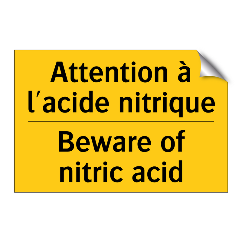 Attention à l'acide nitrique - Beware of nitric acid
