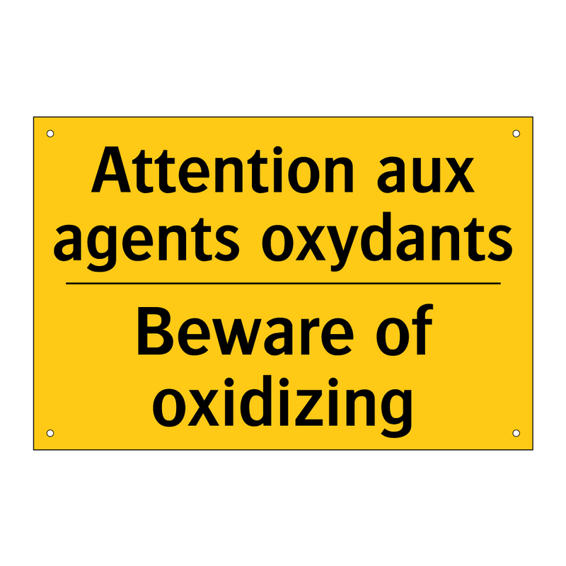 Attention aux agents oxydants - Beware of oxidizing