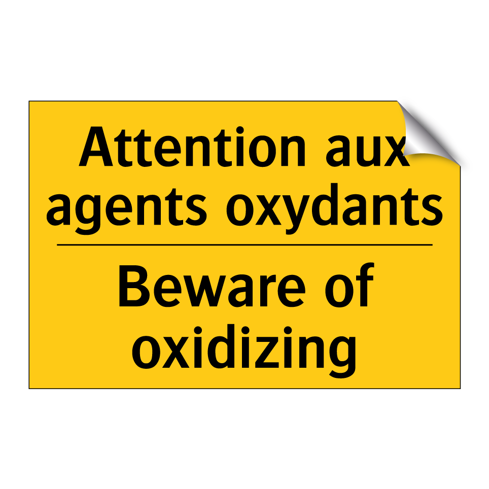 Attention aux agents oxydants - Beware of oxidizing