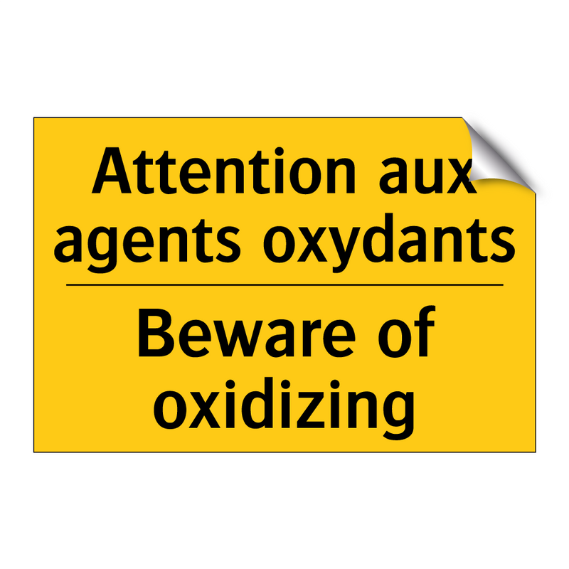 Attention aux agents oxydants - Beware of oxidizing