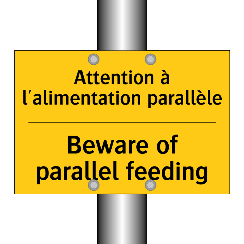 Attention à l'alimentation parallèle /.../ - Beware of parallel feeding