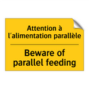 Attention à l'alimentation parallèle /.../ - Beware of parallel feeding