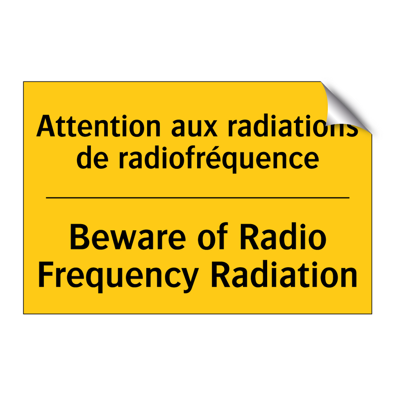 Attention aux radiations de radiofréquence /.../ - Beware of Radio Frequency Radiation /.../