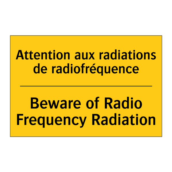 Attention aux radiations de radiofréquence /.../ - Beware of Radio Frequency Radiation /.../