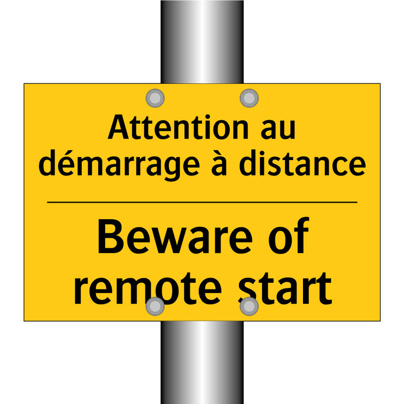 Attention au démarrage à distance /.../ - Beware of remote start
