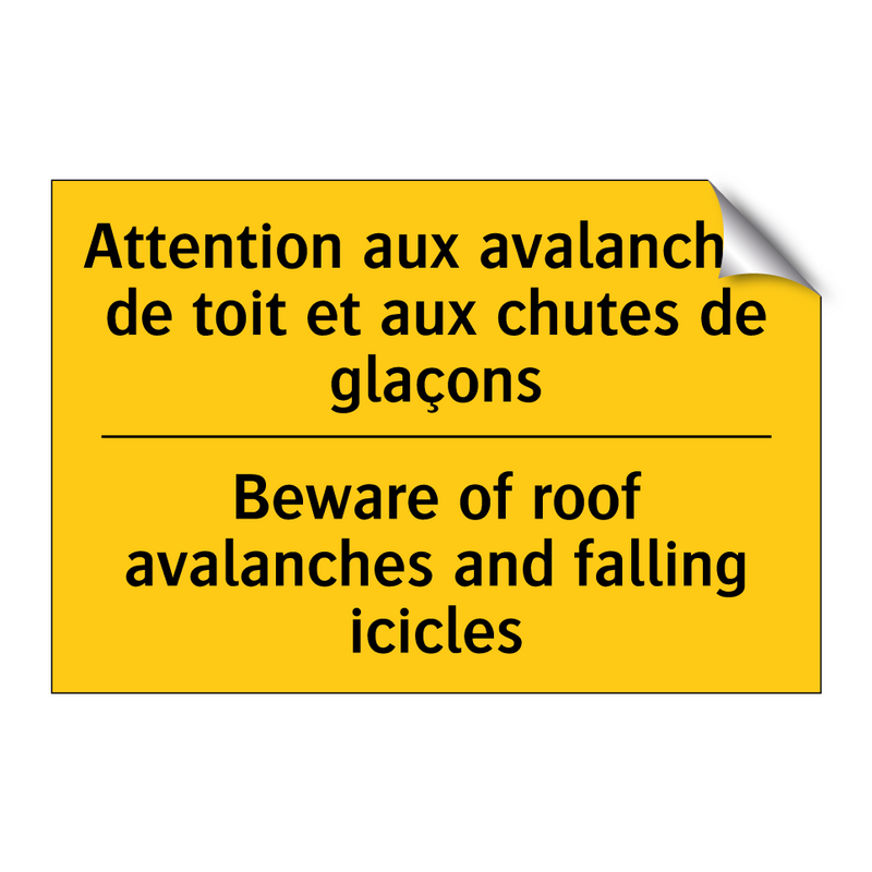 Attention aux avalanches de toit  /.../ - Beware of roof avalanches and  /.../