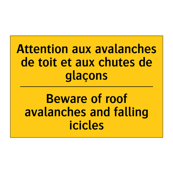 Attention aux avalanches de toit  /.../ - Beware of roof avalanches and  /.../
