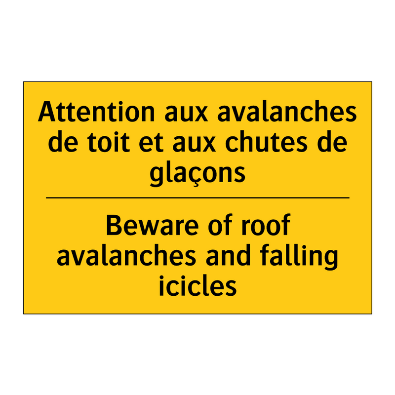 Attention aux avalanches de toit  /.../ - Beware of roof avalanches and  /.../
