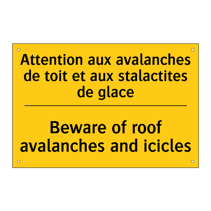 Attention aux avalanches de toit  /.../ - Beware of roof avalanches and  /.../