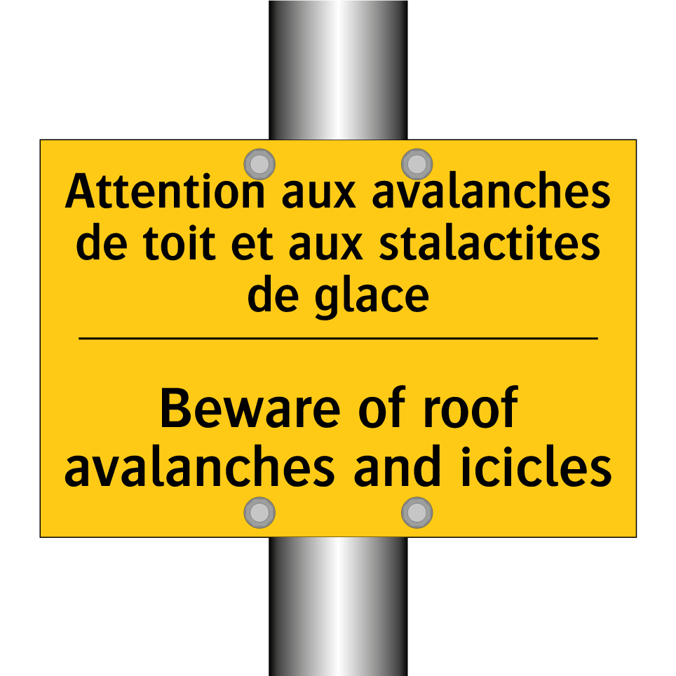 Attention aux avalanches de toit  /.../ - Beware of roof avalanches and  /.../