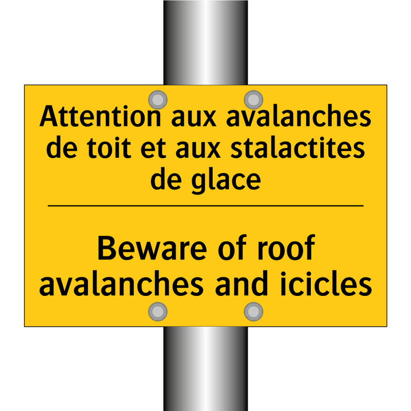 Attention aux avalanches de toit  /.../ - Beware of roof avalanches and  /.../