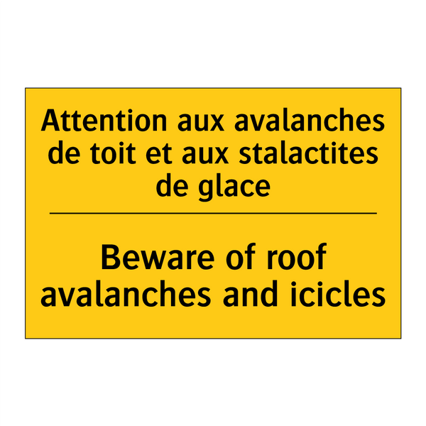Attention aux avalanches de toit  /.../ - Beware of roof avalanches and  /.../