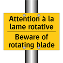 Attention à la lame rotative - Beware of rotating blade