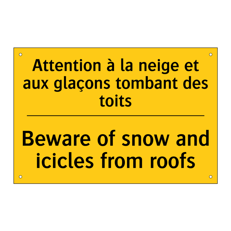 Attention à la neige et aux glaçons  /.../ - Beware of snow and icicles from  /.../