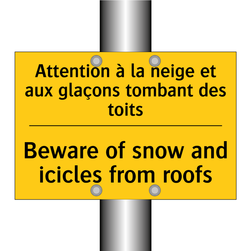 Attention à la neige et aux glaçons  /.../ - Beware of snow and icicles from  /.../