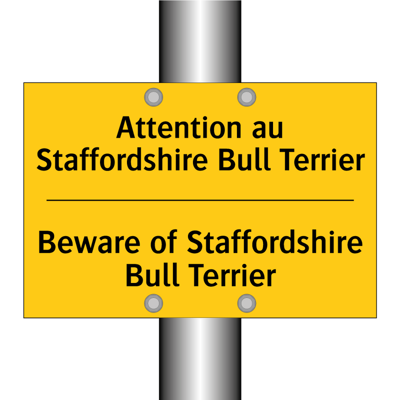 Attention au Staffordshire Bull  /.../ - Beware of Staffordshire Bull Terrier /.../