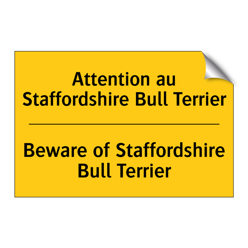 Attention au Staffordshire Bull  /.../ - Beware of Staffordshire Bull Terrier /.../