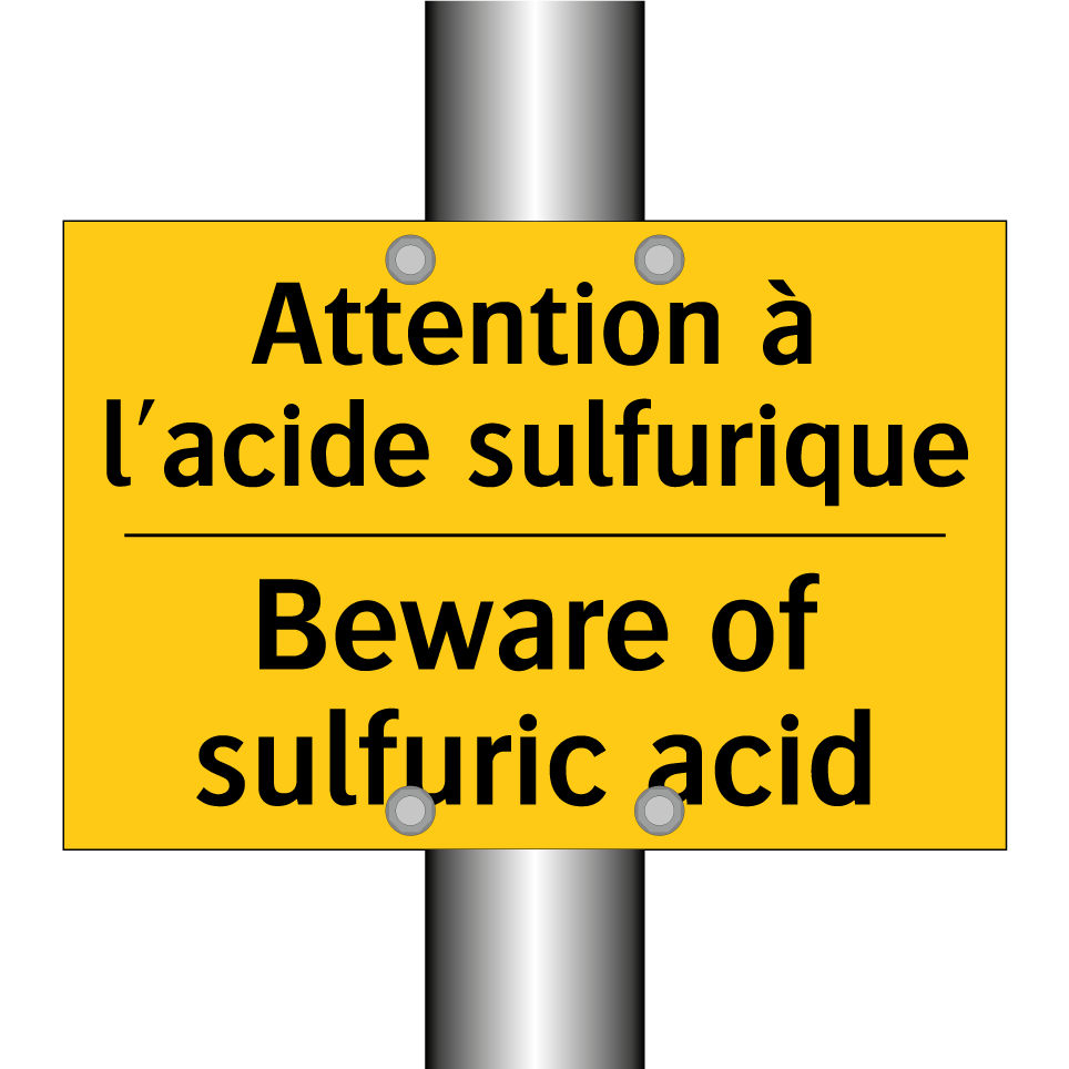 Attention à l'acide sulfurique - Beware of sulfuric acid