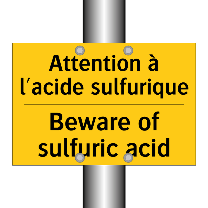 Attention à l'acide sulfurique - Beware of sulfuric acid
