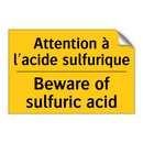 Attention à l'acide sulfurique - Beware of sulfuric acid