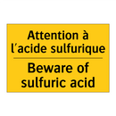 Attention à l'acide sulfurique - Beware of sulfuric acid