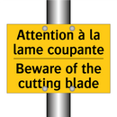 Attention à la lame coupante - Beware of the cutting blade
