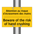 Attention au risque d'écrasement  /.../ - Beware of the risk of hand crushing /.../
